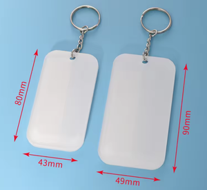 2 verschillende maten gedenk-mobiel sleutelhanger gepersonaliseerde acryl sleutelhouder sublimatie telefoon sleutelhanger blanks - Product Image 4