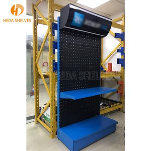 Tùy Chỉnh Ánh Sáng Nhiệm Vụ Kim Loại Di Chuyển Con Lăn Tầng Thường Vụ Pegboard Điện Thoại Di Động Phụ Kiện Hiển Thị Đứng Với <span class=keywords><strong>Hooks</strong></span> Cho Cửa Hàng - Product Image 4