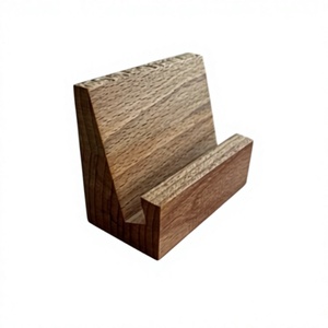 AZ ENTERPRISES Wooden Card Holder Slot Design Natural Wood Color Customized Business Card Case for Promotional Activities Back - Product Image 5