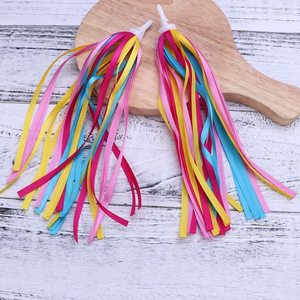 Une paire de banderoles de <span class=keywords><strong>guidon</strong></span> de vélo pour enfants poignées de vélo glands rubans <span class=keywords><strong>porte</strong></span>-bébé accessoires - Product Image 6