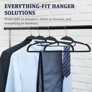 Ultra Slim Heavy Duty Kunststoff Kleiderbügel 50er Pack Flexible funktionale Wohnzimmer Kleider schrank Kleidung Organizer Anzug Kleiderbügel - Product Image 4