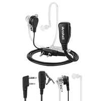 Écouteur de surveillance discret pour talkie-walkie, avec tube acoustique à connecteur 2 broches K, micro et PTT, compatible avec coque Arcshell personnalisée, à 1 dollar