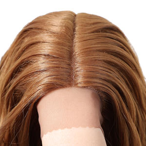 Peluca <span class=keywords><strong>de</strong></span> encaje frontal <span class=keywords><strong>con</strong></span> foto real HD, suave, resistente al calor, fibra futura, corto, ondulado, amarillo, naranja, forma <span class=keywords><strong>de</strong></span> T, <span class=keywords><strong>diadema</strong></span> <span class=keywords><strong>de</strong></span> encaje, estilo gorro cerrado - Product Image 3