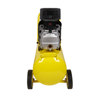 Mini compresseur d'air à piston à entraînement direct avec roues, compresseur d'air mobile lubrifié à l'huile, réservoir de 9L à 100L
