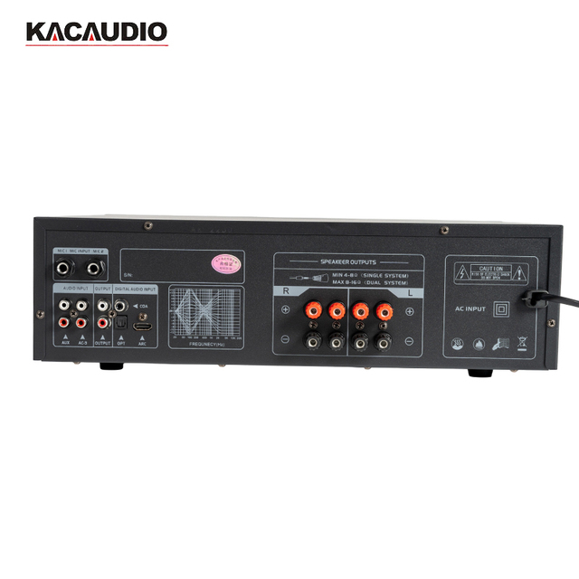 Black KCK-250USB Digital Integrated Karaoke Amplifier with USB Display for 4-8 Ohm Home KTV Speaker System