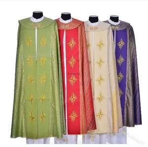 Impreso Iglesia Medieval chal Iglesia Católica capa religiosa para hombre sacerdote monje capas Halloween carnaval fiesta Cosplay disfraz - Product Image 3