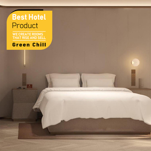 Ensemble complet de mobilier de chambre d'hôtel d'affaires moderne, personnalisé, de luxe, écologique et résistant à l'eau pour appartement commercial - Product Image 1