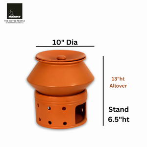 Premium 8L Ceramic Buffet Handi Set Tradicional TC Pintado Plato para servir comida para eventos Restaurantes y hospitalidad - Product Image 3