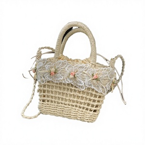 Nuevos Bolsos de Mano de Paja Tejida Impermeables de Moda 2026, Bolsos de Cesta Ligeros con Letras para Dama, Diseño Hueco, Capacidad de 2-2.9L - Product Image 3