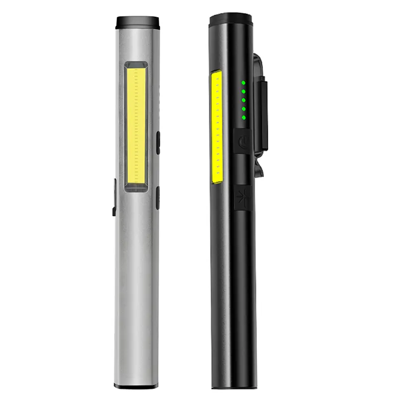 Đèn Pin LED Sạc USB Type-C Đèn Pin Đa Năng Đèn UV 365nm Đèn Làm Việc COB Từ Tính Đèn Pin