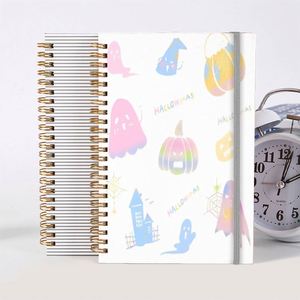 Customizable Printed Halloween Pumpkin Grie Cover Double Coil <b>Book</b> Elastic Band A5 Planner Notebook 100gsm Paper 200 Pages Gift - Product Image 2
