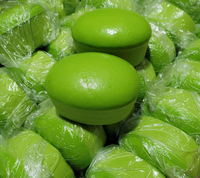 Nouveaux jouets anti-stress à presser en PU, doux et à remontée lente, en forme de gâteau au fromage matcha semi-cuit, mignons, réalistes, verts