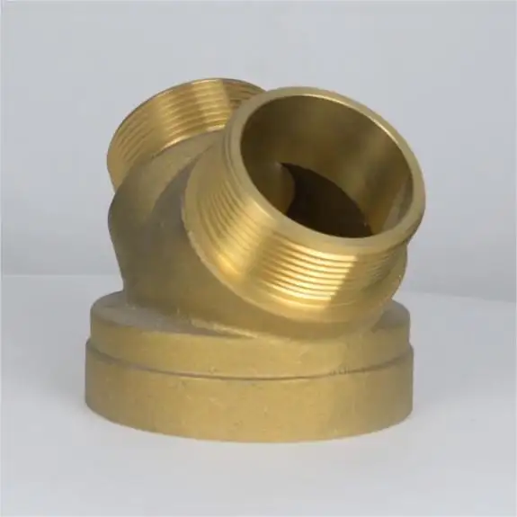 Chất lượng cao Brass 4 "X21/2" X21/2 "90 thẳng lửa Dept sản xuất kết nối sản phẩm Siamese kết nối Clapper