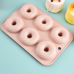 Moule à gâteau en silicone 6 cavités pour donuts, antiadhésif, pour la cuisson, plateau de cuisson en silicone, moule à bonbons et donuts - Product Image 2