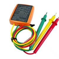 SM852B Probador de Rotación de Fases Trifásico, Indicador Digital de Fase, Detector LED con Zumbador, Medidor de Secuencia de Fases, Herramienta de Prueba de Voltaje 60V~600V CA