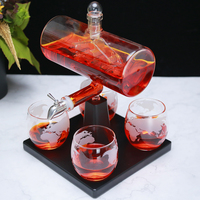 Carafe à liqueur unique en verre artisanal personnalisée pour le brandy, la vodka, le whisky