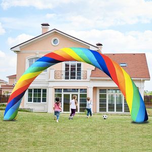 Arco inflable de arcoíris de 26 pies, globo de nieve y globo con soplador incorporado de 150W, resistente al agua para fiestas de cumpleaños y decoración de jardín - Product Image 3
