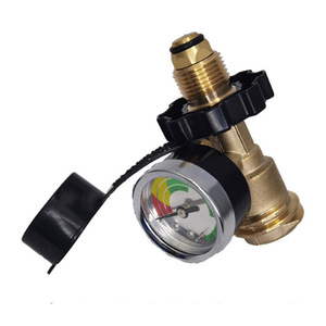 อะแดปเตอร์ตัวปรับแรงดันโพรเพนทองแดงพร้อมเกจวัดสำหรับข้อต่อถังแก๊ส POL - Product Image 4