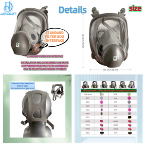 Máscara <span class=keywords><strong>de</strong></span> Gas <span class=keywords><strong>de</strong></span> Cara Completa Personalizable <span class=keywords><strong>de</strong></span> Fábrica con Doble Filtro, Válvula <span class=keywords><strong>de</strong></span> Exhalación <span class=keywords><strong>de</strong></span> Silicona y Filtro Reemplazable - Product Image 3