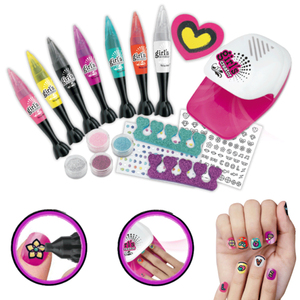 Juego de Maquillaje de Juguete para <span class=keywords><strong>Niñas</strong></span> Pequeñas, Proveedores Chinos, Kits de Pinceles de Arte de <span class=keywords><strong>Uñas</strong></span> Coloridos con Secador, <span class=keywords><strong>Esmalte</strong></span> de <span class=keywords><strong>Uñas</strong></span> No Tóxico para Niños - Product Image 2