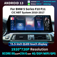 Radio Multimedia para Auto con Android 14 y Snapdragon 665 de 15.5 Pulgadas, CarPlay para BMW Serie 5 F10 F11 F18 CIC NBT 2011-2016