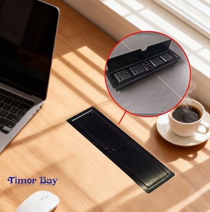 Worktable ofis masaüstü için Flip kapak gömme masa soket boş çok fonksiyonlu Hub - Product Image 1