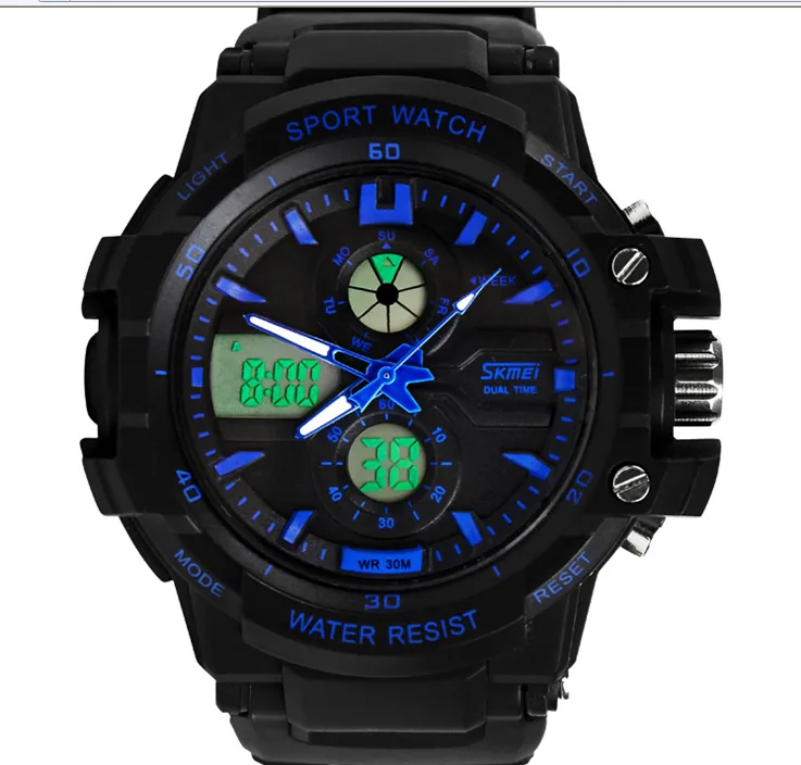 SKMEI 0990 men Digital Sport Rubber Strap Wristwatches youth Fashion Timepiece