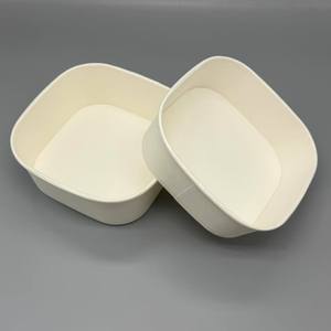 Boîte d'emballage alimentaire pour plats chauds, bols à soupe et salade avec couvercle, bol en papier kraft jetable, bol en papier CKB blanc et brun - Product Image 3