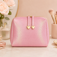 Sac de maquillage Saloveybags, grand format, résistant à l'eau, en PU, tendance, avec étui ouvert, trousse de maquillage de luxe, couleur unie, fabriqué en Guangdong