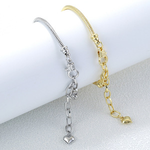 Pulsera Jinyuan de Cobre Bañado en Oro de 18K con Corazón, Ajustable con Tornillo, para Mujer, Estilo Versátil, Súper Ventas - Product Image 3