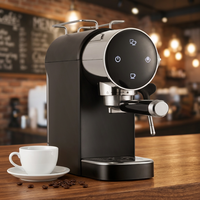 Retro Style Home Barista Espresso Machine US 120V Touch Control Coffee Maker With Preinfusion & Milk Frother for Household Use