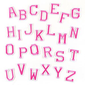Patch brodé alphabet multicolore thermocollant 5 cm pour vêtements, sacs et cadeaux DIY - Product Image 3