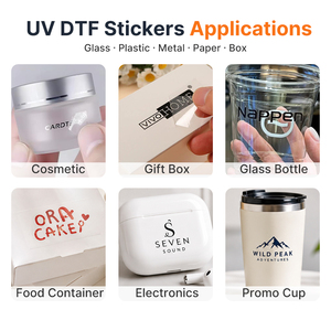 Custom Factory Logo UV DTF 3D Transfer Sticker <strong>Waterproof</strong> Metallic <strong>Labels</strong> Plastic Metal Wood Luxury Cold Transfer Decals OEM ODM - Product Image 3