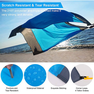 Fabricant de tapis de plage imperméables, pliables et portables en polyester pour le <span class=keywords><strong>camping</strong></span> en montagne et les pique-niques, vente en gros. - Product Image 3