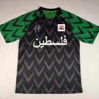 Großhandel Hochwertige benutzer definierte Stickerei Logo Polyester Einzigartige Palästina Fußball Trikots Kurzarm T-Shirts für Fußballspiel