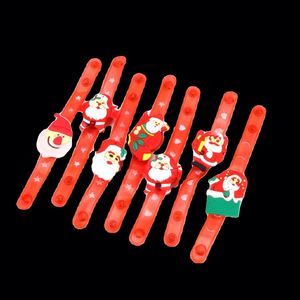 LED Glowing Santa Claus Snowman Tree <b>Adjustable</b> <b>Bracelet</b> Kids Boys Girls Hands Decorations - Product Image 5