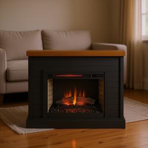 Cheminée électrique Bridgevine Home de 48 pouces avec manteau de cheminée, effet de flamme réaliste, chauffage autonome - Product Image 2