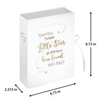 Boîte à souvenirs pour bébé, artisanale haut de gamme, imperméable, avec lamination mate, 5 compartiments étiquetés, cadre photo, pour baby shower