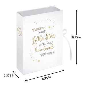 Caja de Recuerdos para Bebés, Cajas Artesanales para Bebés con 5 Compartimentos Etiquetados para los Primeros Recuerdos - Regalos para Recién Nacidos - Product Image 4