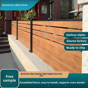 Clôture en alliage d'<span class=keywords><strong>aluminium</strong></span> assemblée, durable, facile d'entretien, imperméable, résistante à la corrosion, installation rapide, cour, <span class=keywords><strong>terrasse</strong></span> - Product Image 3