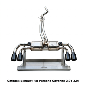 Vortex SS304 Hybrid Catback <b>Exhaust</b> System With Vacuum Valve For Porsche Cayenne 2.0T 3.0T 2019-2025 - Product Image 1