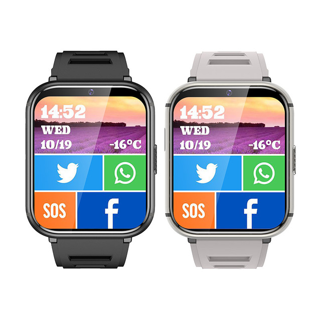 1.9Inch Touch Screen 4G SIM Card Phone Body Temperature Android 9.0 Heart Rate Sport Smart Watch