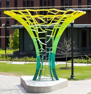 Escultura de jardim ao ar livre, escultura moderna em árvore, perfil de metal grande profissional em aço inoxidável personalizável - Product Image 3