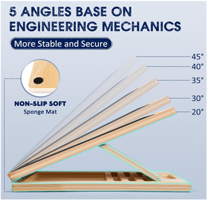 Planche inclinée portable en bois pour la relaxation musculaire, l'étirement des mollets, les squats, le Pilates, la physiothérapie, équipement d'exercice à domicile - Product Image 3