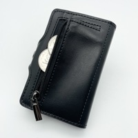 Porte-cartes POP-UP en cuir véritable, Design personnalisé, portefeuille Slim avec étiquette Air intelligente, Apple Air Tag, collection 2021