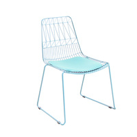 Chaise à fil créative, fauteuil doré à empiler, en acier chromé, fauteuil bertoia moderne avec flèche métallique, couleur or