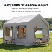 Tente de camping extérieure en chaume, auvent d'ombrage pour événements, stand publicitaire, abri de pluie, accessoires avec renfort en maille d'acier
