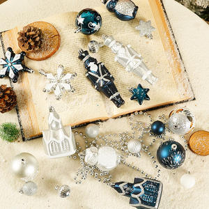 Boîte d'emballage en papier Arrivalbrown Christmas Ball Suit50pcs Costume de boule de Noël peint Ornements suspendus Décoration d'arbre de Noël - Product Image 2