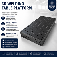 Plateforme de soudage modulaire flexible 3D, table de soudage en fonte nitrurée résistante à l'usure, prend en charge la personnalisation OEM