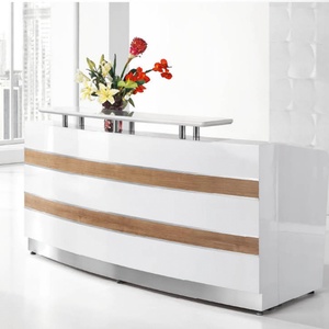 Popular <b>Simple</b> Design Orange and White Small Salon Reception <b>Desk</b> (SZ-RT055) - Product Image 2